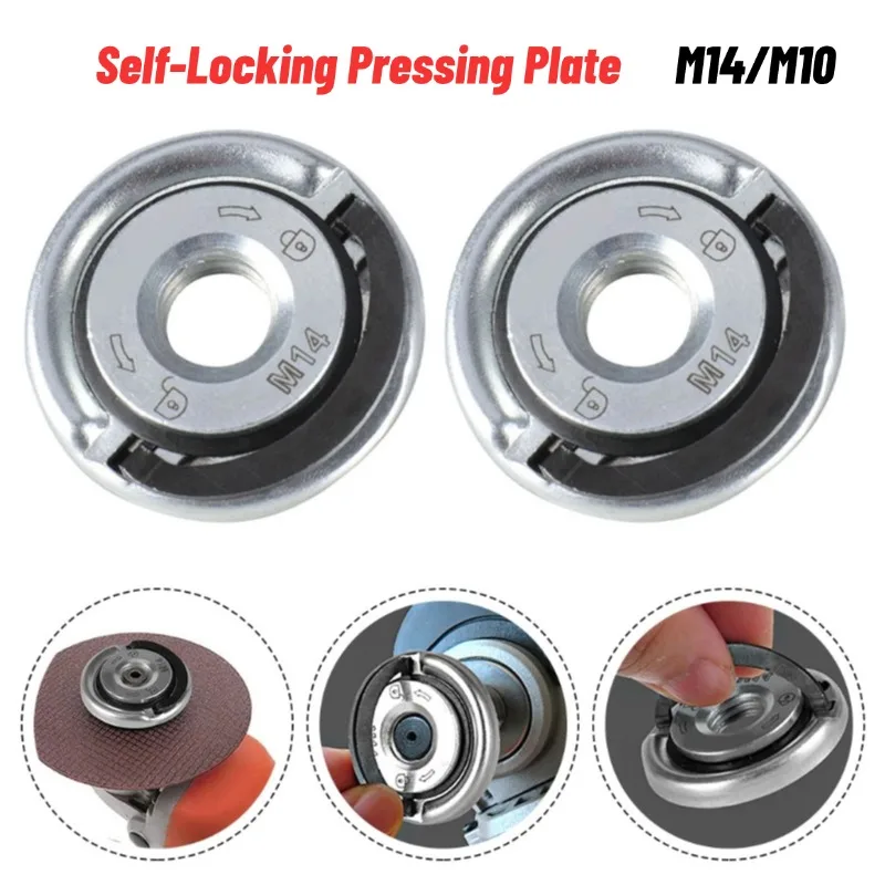

M-14 Angle Grinder Platen Self-Locking Platen Grinder Threaded Angle Grinder Angle Grinding Plate Quick Release Power Chuck Tool