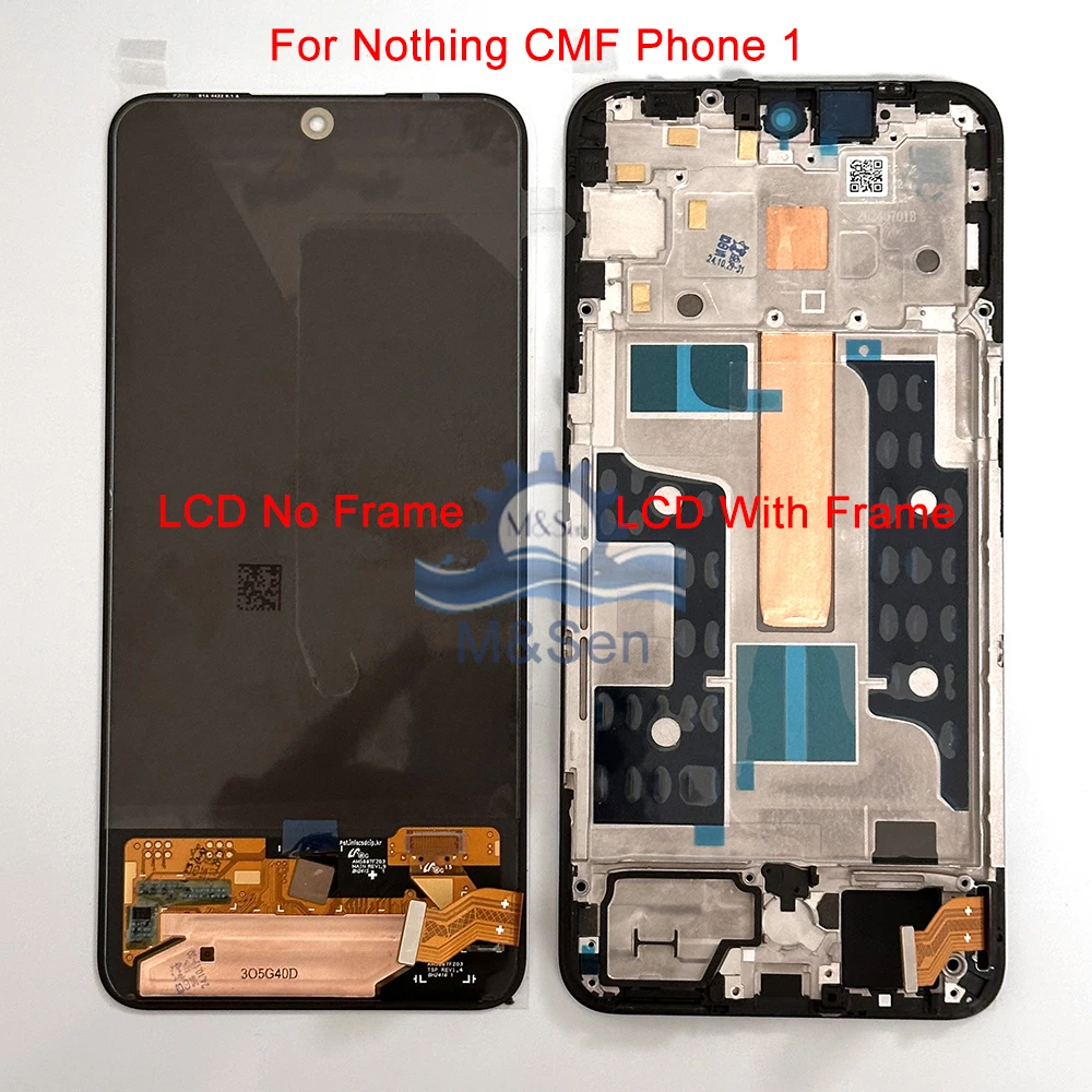 6.55'' Original OLED For Nothing Phone (1)  A063 LCD / Nothing CMF Phone 1 Screen Frame+Touch For Nothing Phone 2 A065/ 2A A142