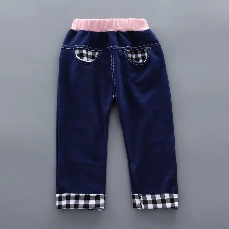 Set di vestiti per ragazze autunnali Pullover a maniche lunghe per bambini + pantaloni 2 pezzi abiti maglione dolce con fiocco pantaloni in Denim