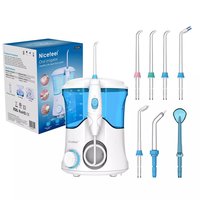 Nicefeel Ultrasonic Oral Irrigator Water Jet Flosser 600ML Water Tank Jet Tips Teeth Cleaner Dental Water Flosser 7 Nozzle