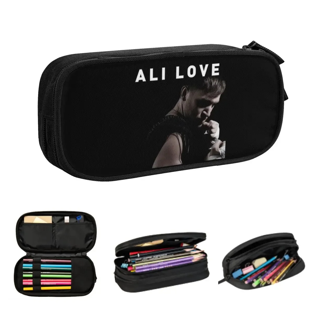 

Lovely ALIs Vintage Boxing Pencil Cases Large Storage Pen Bags Pen Box Pencil Pouch For Boys Girls Students Stationery School