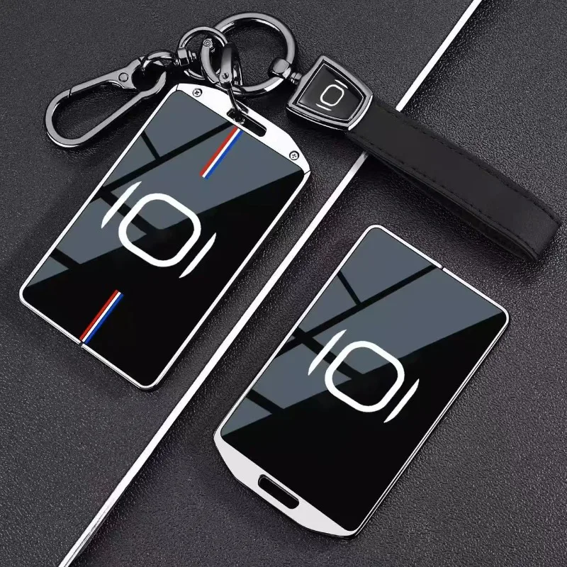 Zinc Alloy NFC Card KeyCover for Changan Qiyuan A07/A06/Q05/Q07/E07, Heavy Duty Metal Protective KeyCase Shell with Keychain