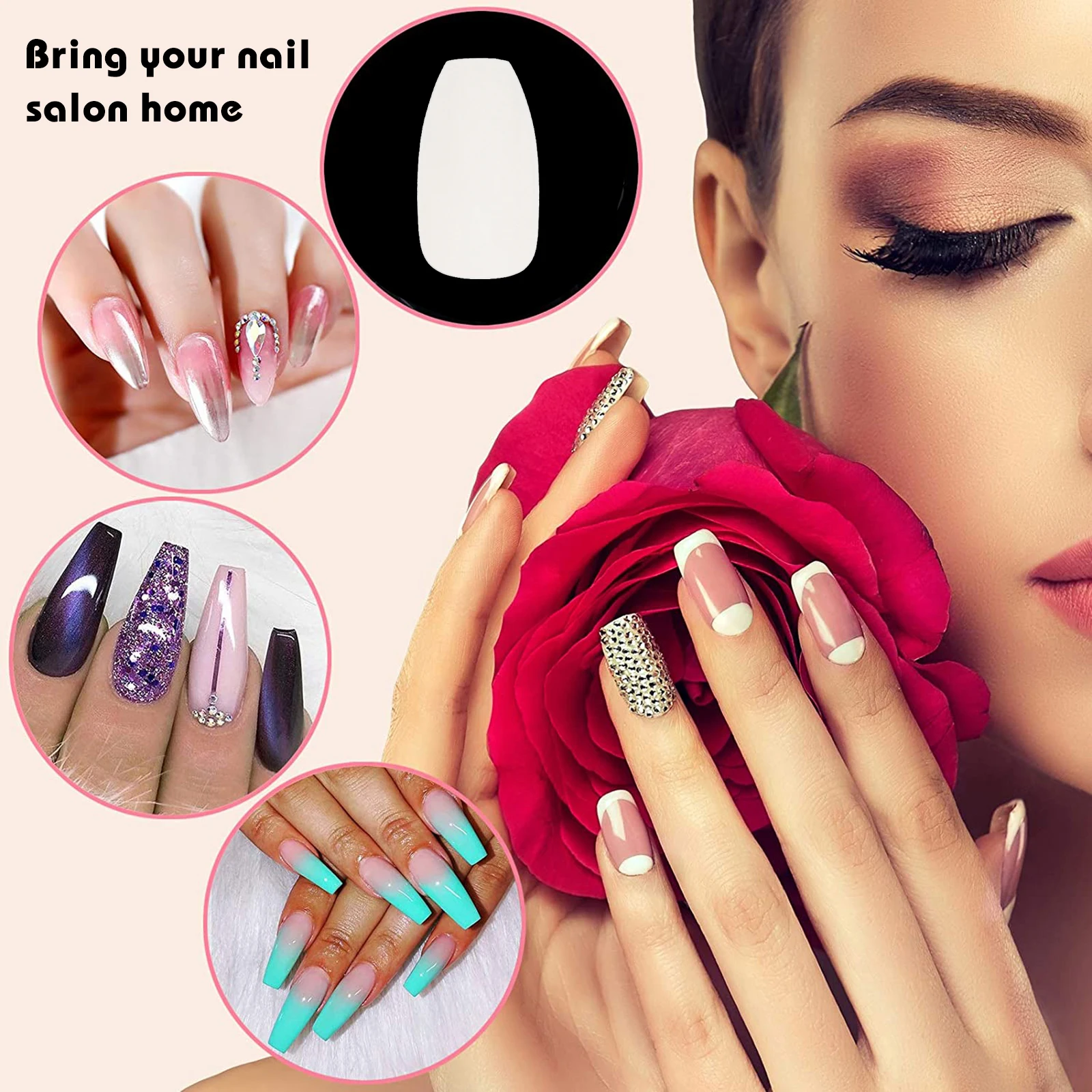 

500Pcs Ballet False Nail Full Cover Detachable Tips DIY Fake Nails Home Salon Manicure Accessory False Nail Fake Nails