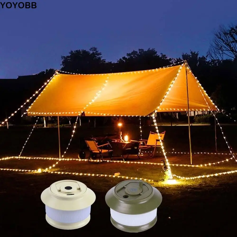Hanging Light String Storage Camping Lamp Waterproof Dimmable Camping Lantern Recyclable Light String LED Retro Tent Lamp