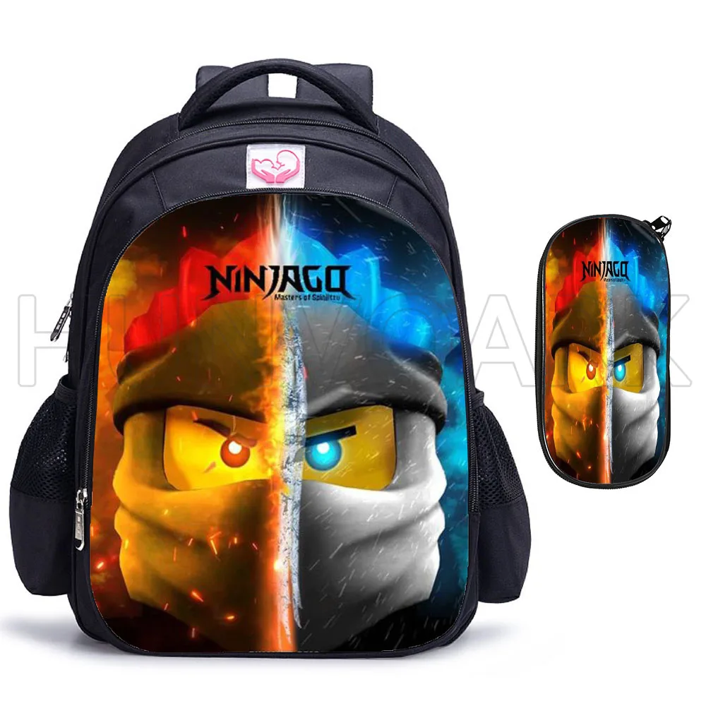 Mochila Ninja de 16 pulgadas para niños, Mochilas escolares con impresión 3D, mochila primaria ortopédica para niños y niñas, bolsa de Catoon