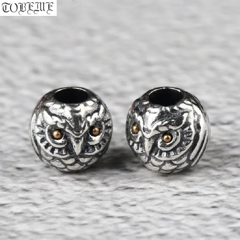 

Бусины в виде совы из серебра 925 пробы с большим отверстием