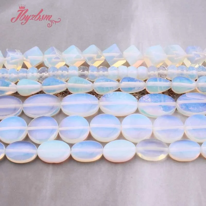 Natural Opal Stone Beads Oval Coin Loose Spacer Diy Strand 15Inch For Jewelry Making Necklace Bracelat Free Shipping