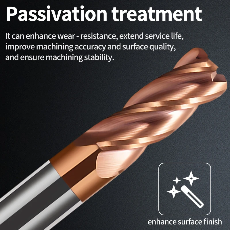 EiMoGe Moinho de topo de raio de canto CNC R Bullnose Cutter Ferramenta de roteador de metal de aço de carboneto de tungstênio 3 4 flautas Usinagem de superfície