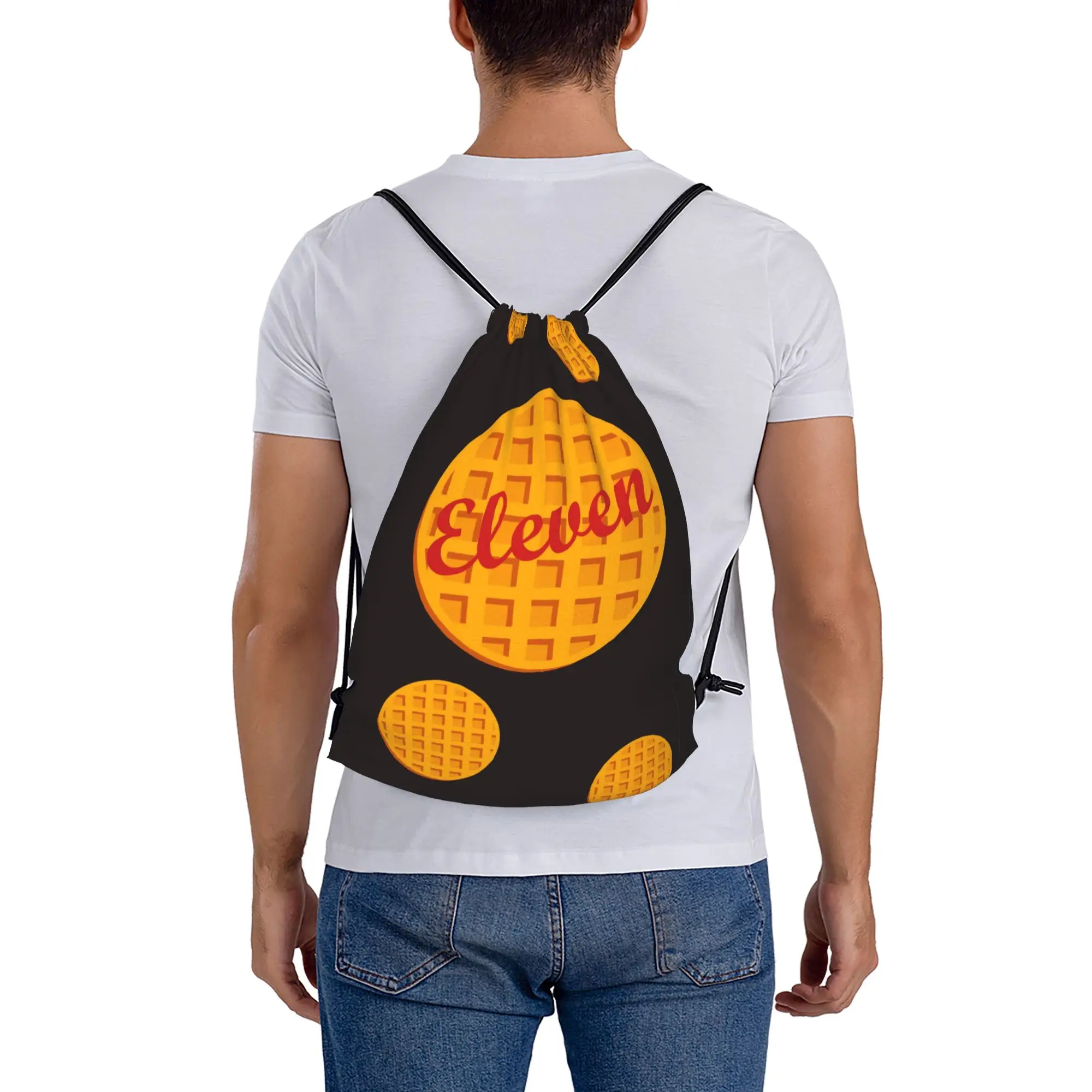 Eleven 11 Eggo 7 ST Multi-function Pocket Men Women Storage Backpack Teenager Travel Bag Print Drawstring Bags