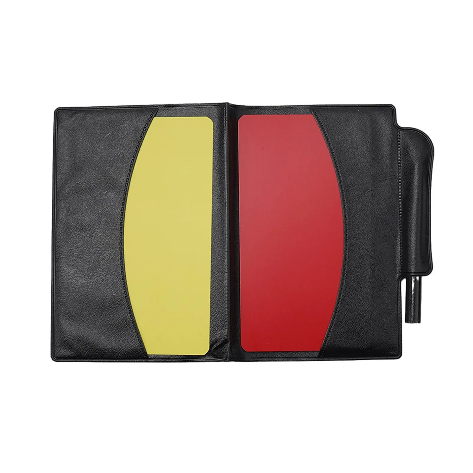 1pc Soccer Referee Red Yellow Card Professional Fair Play Cards Football Linesman Leather Case Bag Set Sports Game Equipment