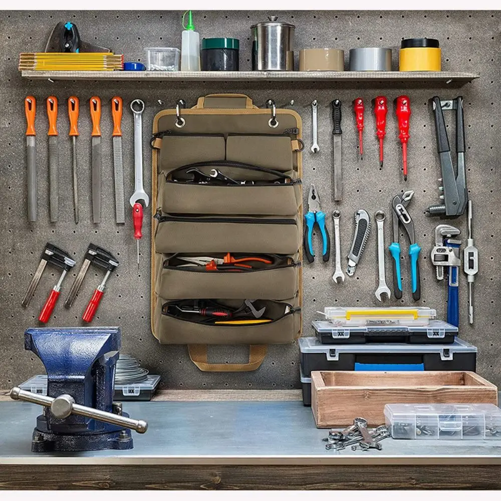 

Multiple Pockets Tool Bag Durable Material Multiple Compartments Roll Type Bag High Quality Portable Design Electrician Bag