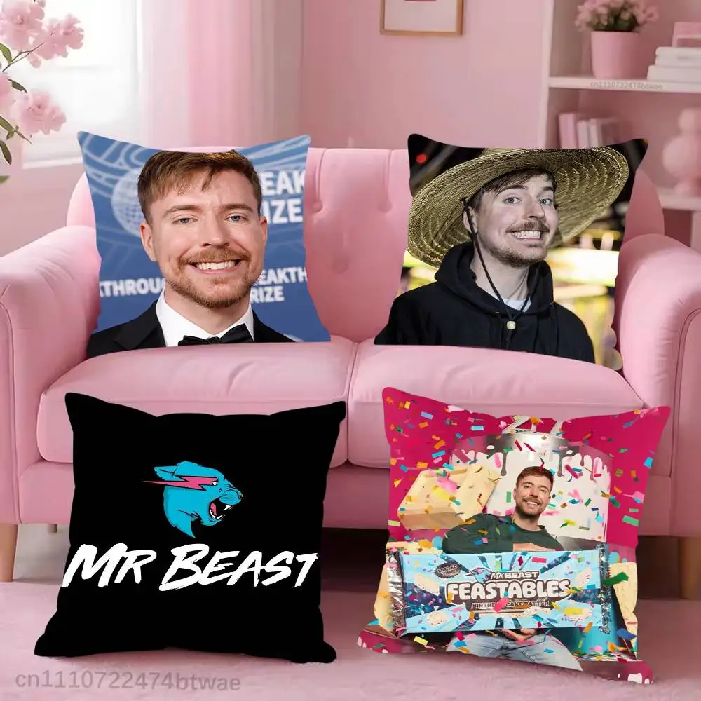 

YouTube M-MrBeast Pillowcases Cute Funny Pillow Case For Wedding Party Home Decor Comfy Pillow Cove