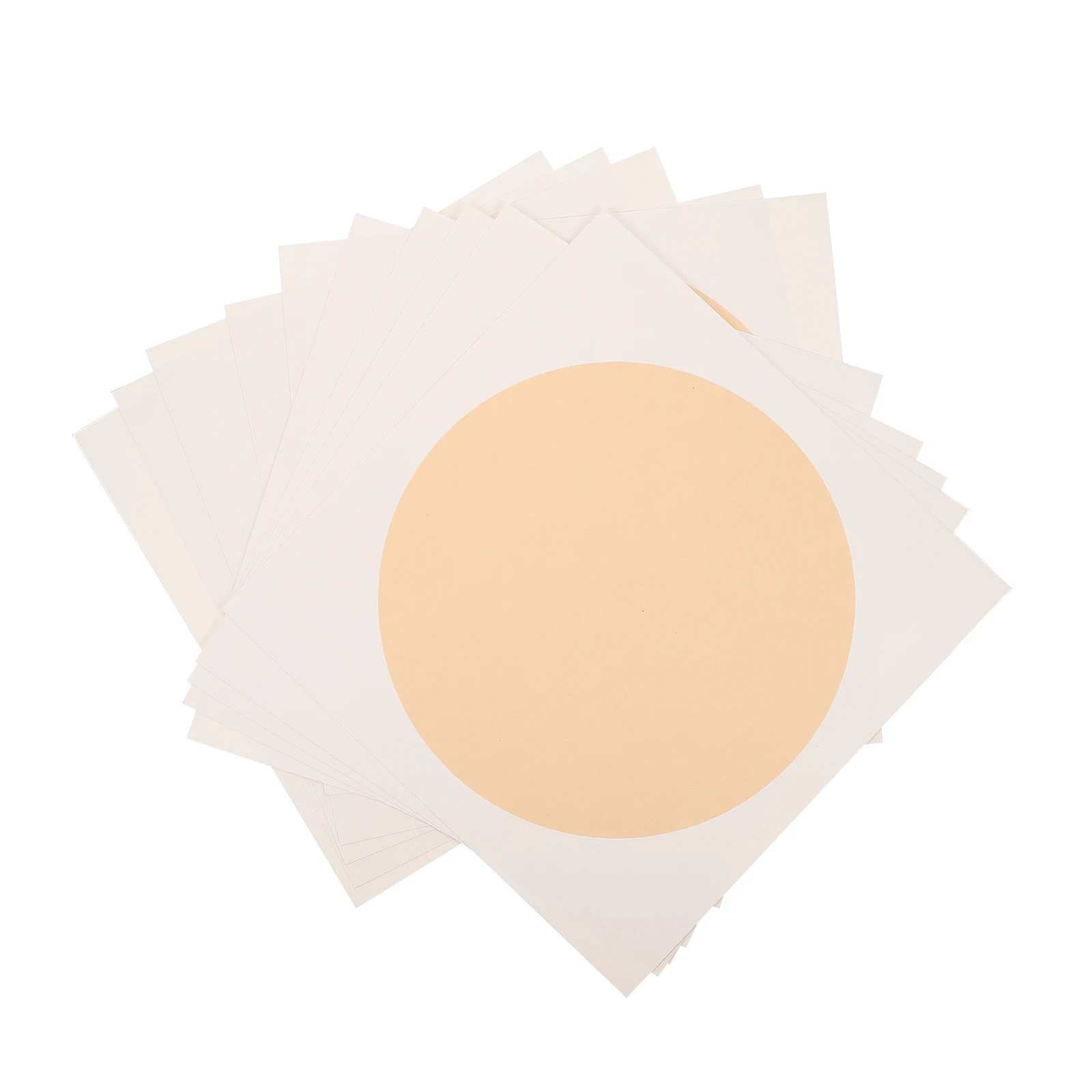 10 Sheets Rice Paper Fan Surface Chinese Calligraphy Supplies Handwriting Practice Tool Drawing White Office