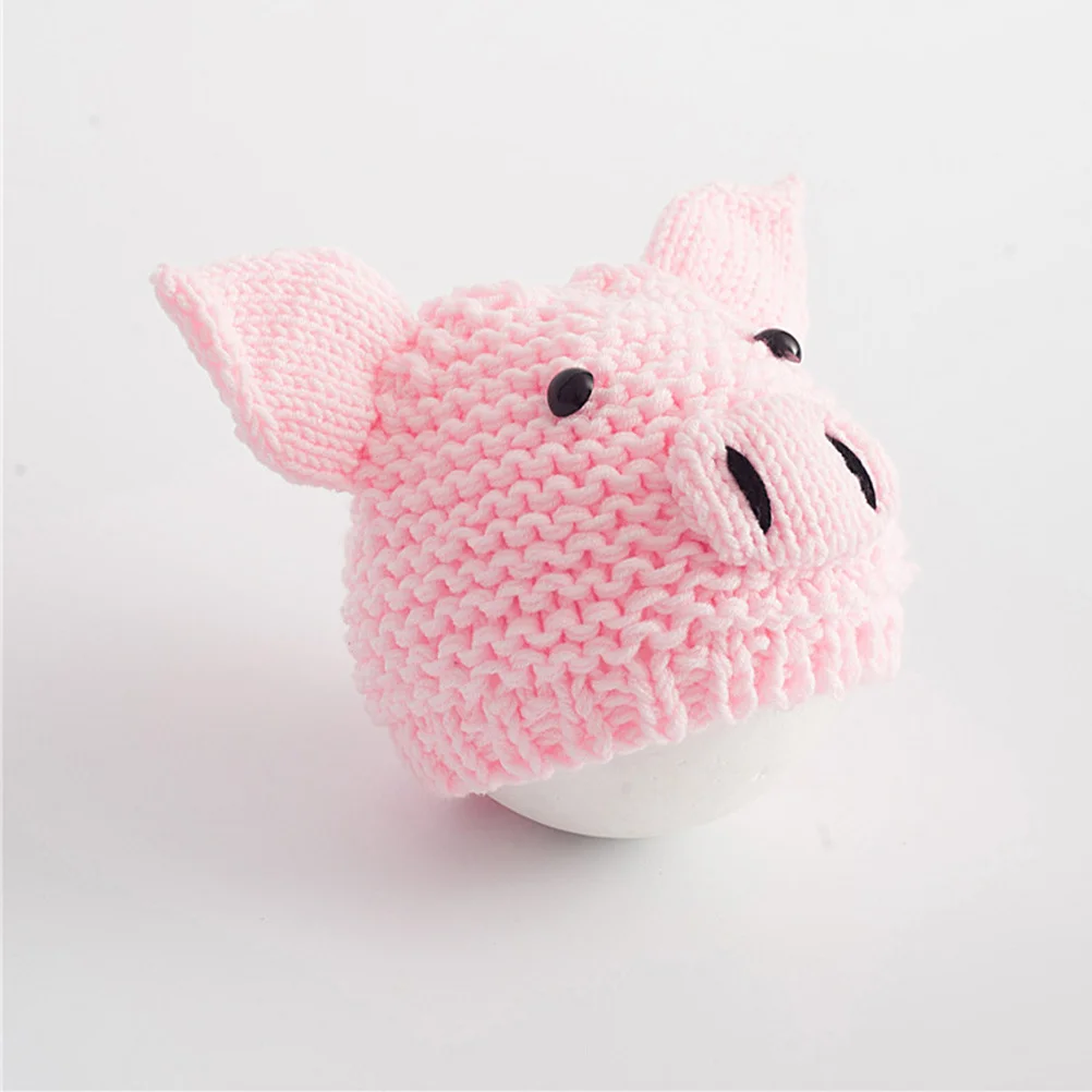 

Newborn Pink Pig Baby Knitted Hat Infant Photo Props Crochet Soft Comfortable Baby Photography Prop Newborn Photo Accessory