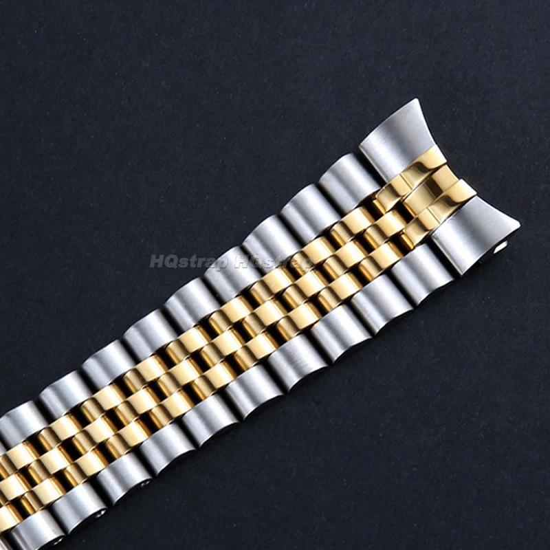 حزام من الفولاذ المقاوم للصدأ ذو نهاية منحنية 20 مم لليوبيل لسوار معصم رولكس سوار بديل عالمي عالي الجودة