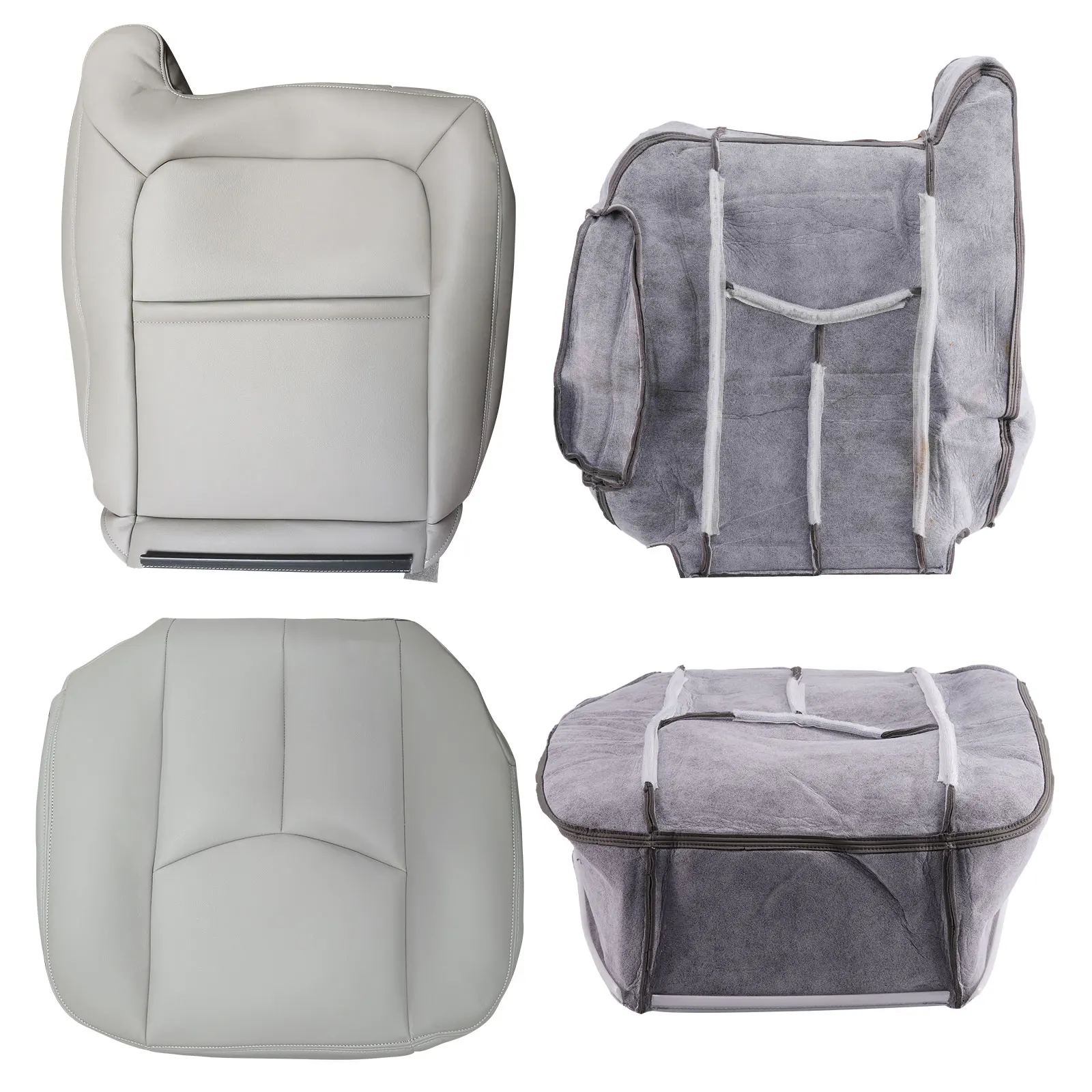 

Leather Seat Cover Fit For Chevy Silverado Gmc Sierra 2003 2004 2005-2006 Front