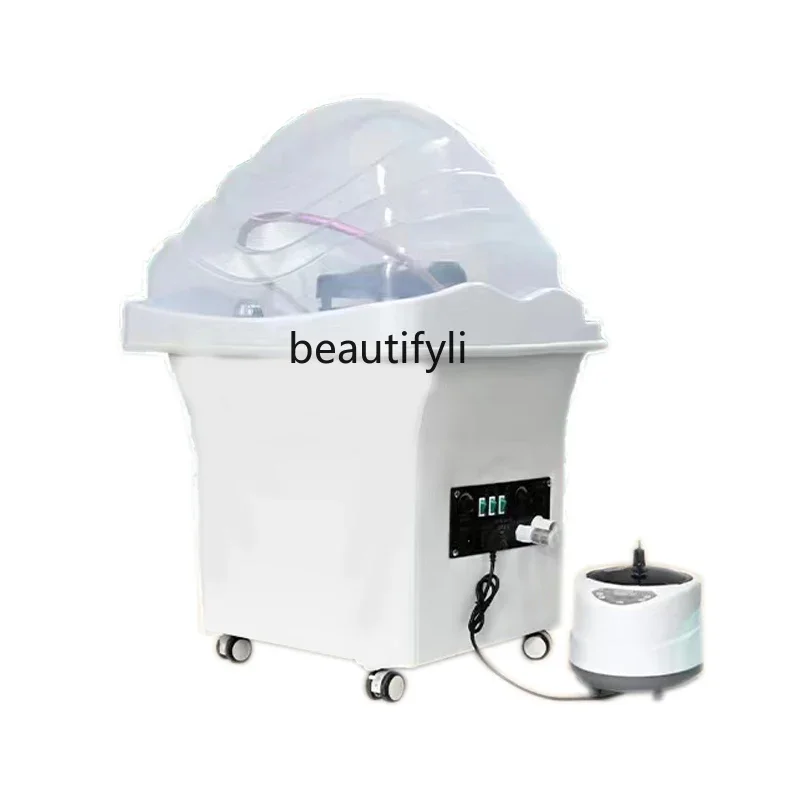 

Mobile shampoo basin without water connection, constant temperature fumigation spa water circulation shampoo bed