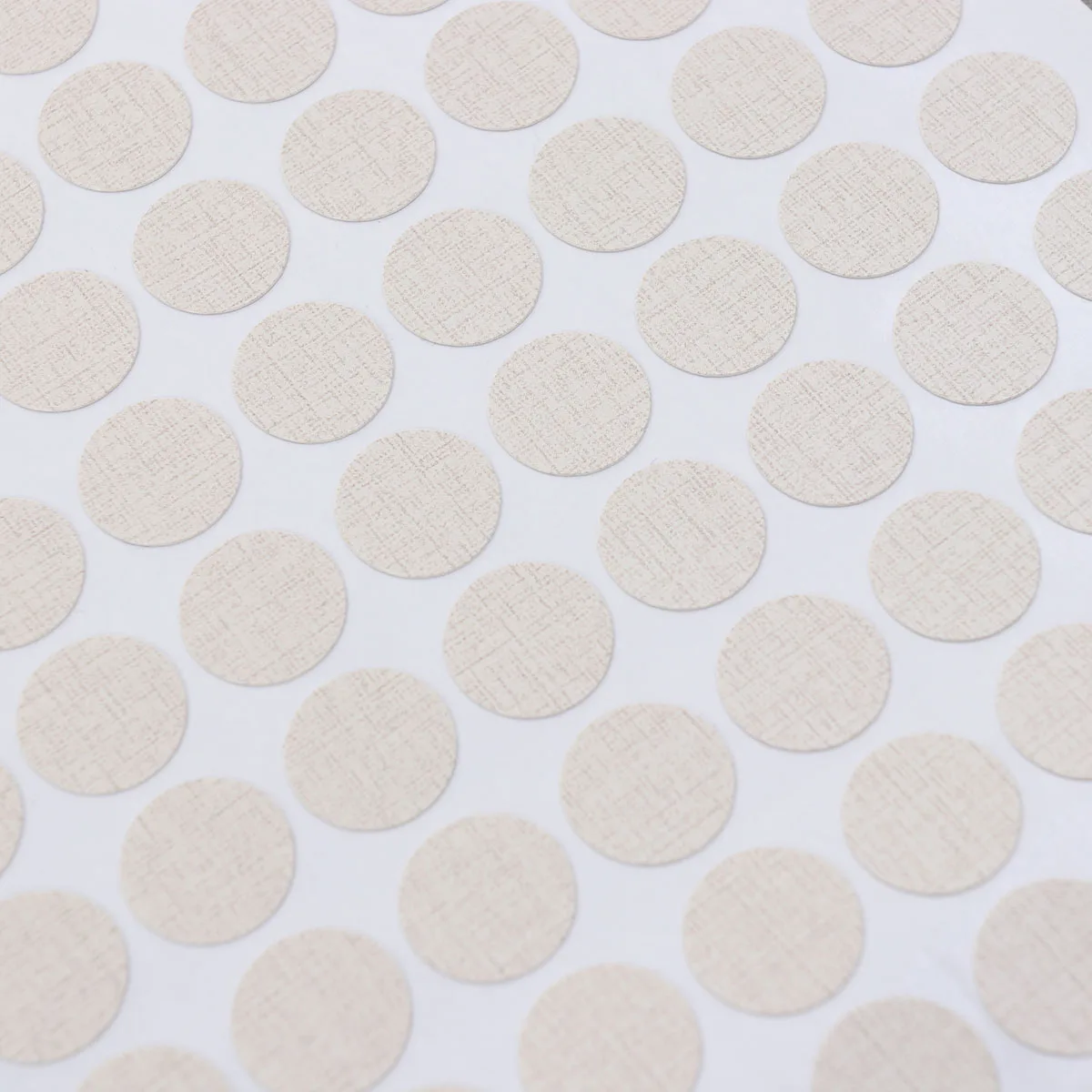 

96 Pcs Screw Hole Covers Stickers Cabinet Beige Color Waterproof PVC Material Decorative Wall Accessories Round Caps Fadeless