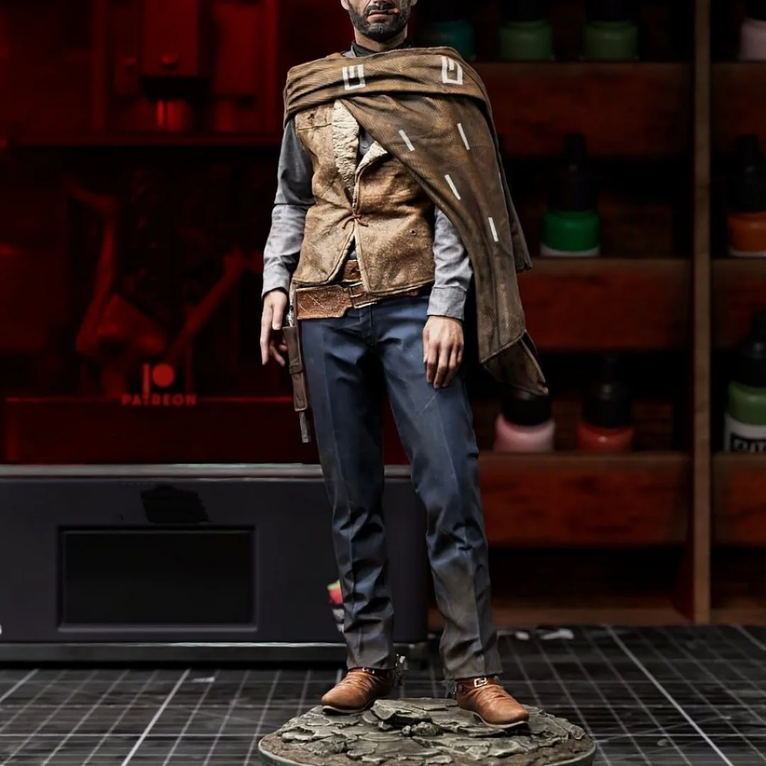 Harzmodellfigur, Maßstab 1:24, Eastwood Westside Cowboy, GK, unmontierter und unbemalter Bausatz, 3D-DIY-Spielzeug