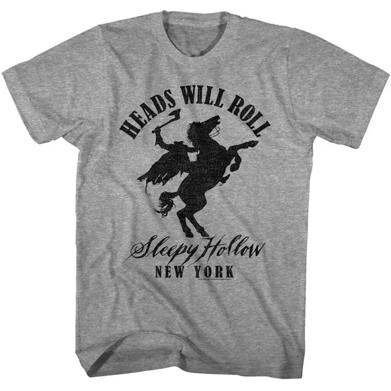 Camiseta para hombre Sleepy Hollow New York Headless Horseman, Heads Will Roll Fantasy