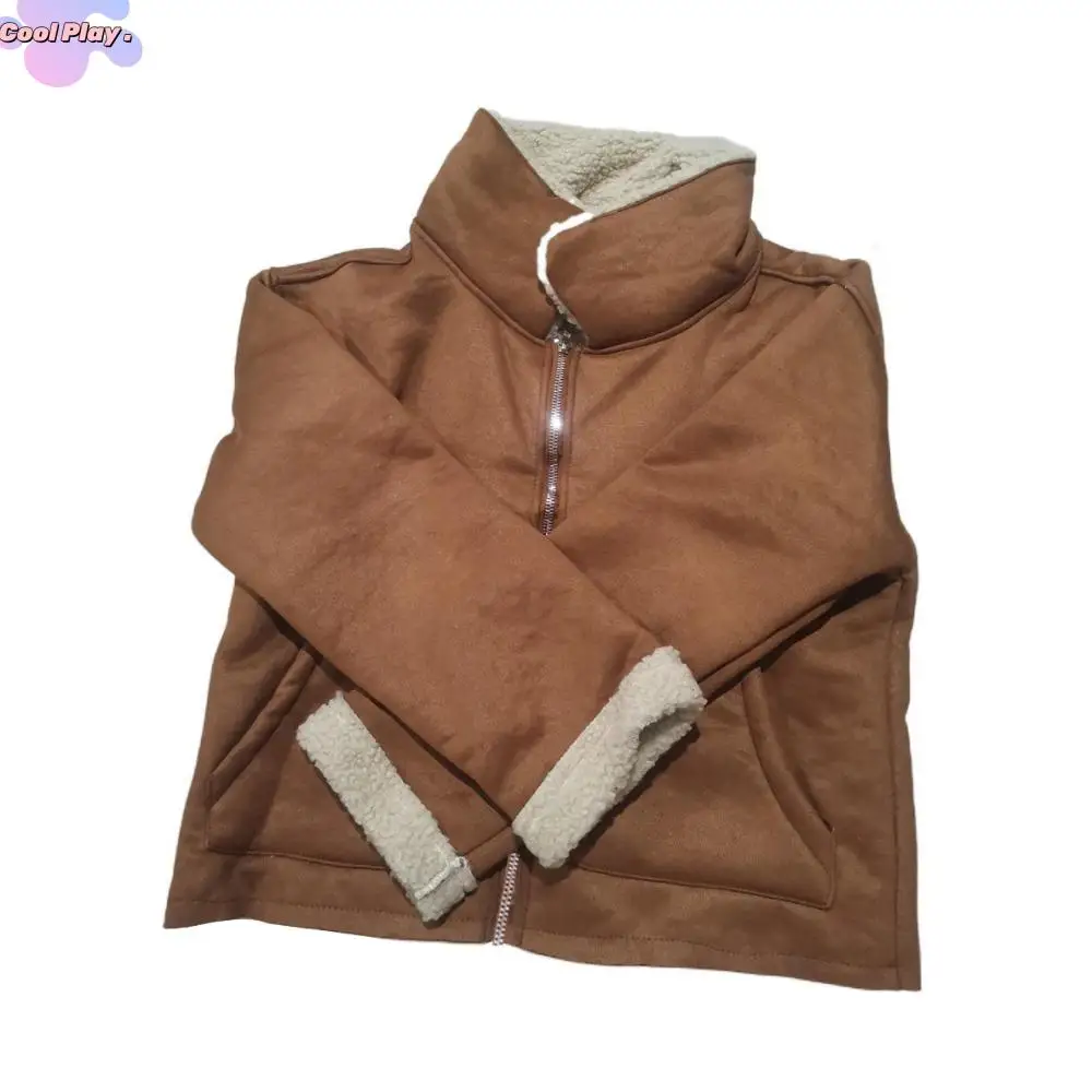 

Верхняя одежда, более толстые куртки с отложным воротником, модное винтажное пальто в корейском стиле, сохраняющее тепло, короткое пальто, универсальный стиль