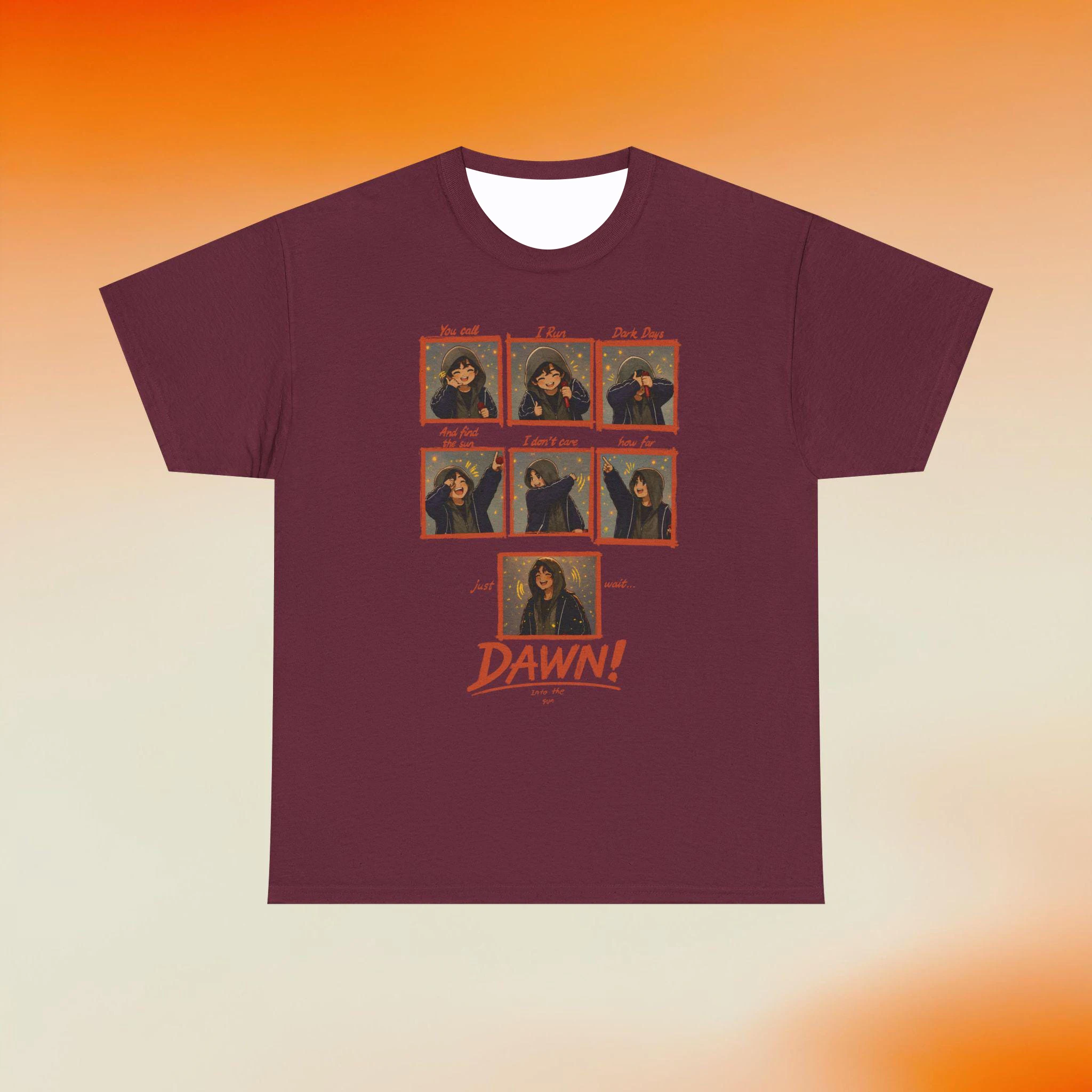 Koreanische Popkultur-inspirierte Sun Graphic Tee Fan-T-Shirts, einzigartiges Geschenk für K-Pop-Fans, lässiges Streetwear-T-Shirt – Detail 6