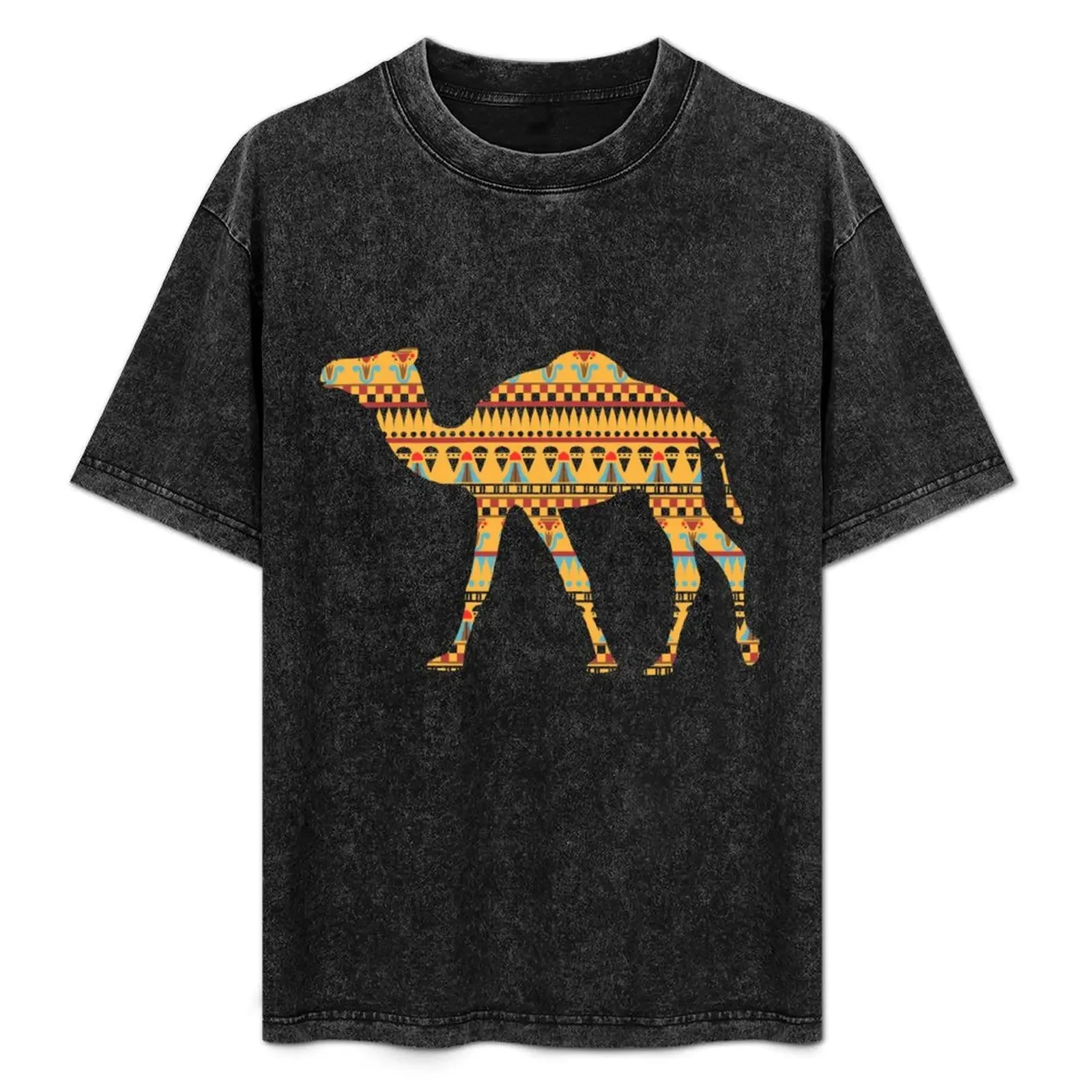 

Camel Pattern T-Shirt quick drying street wear tees outfits for men