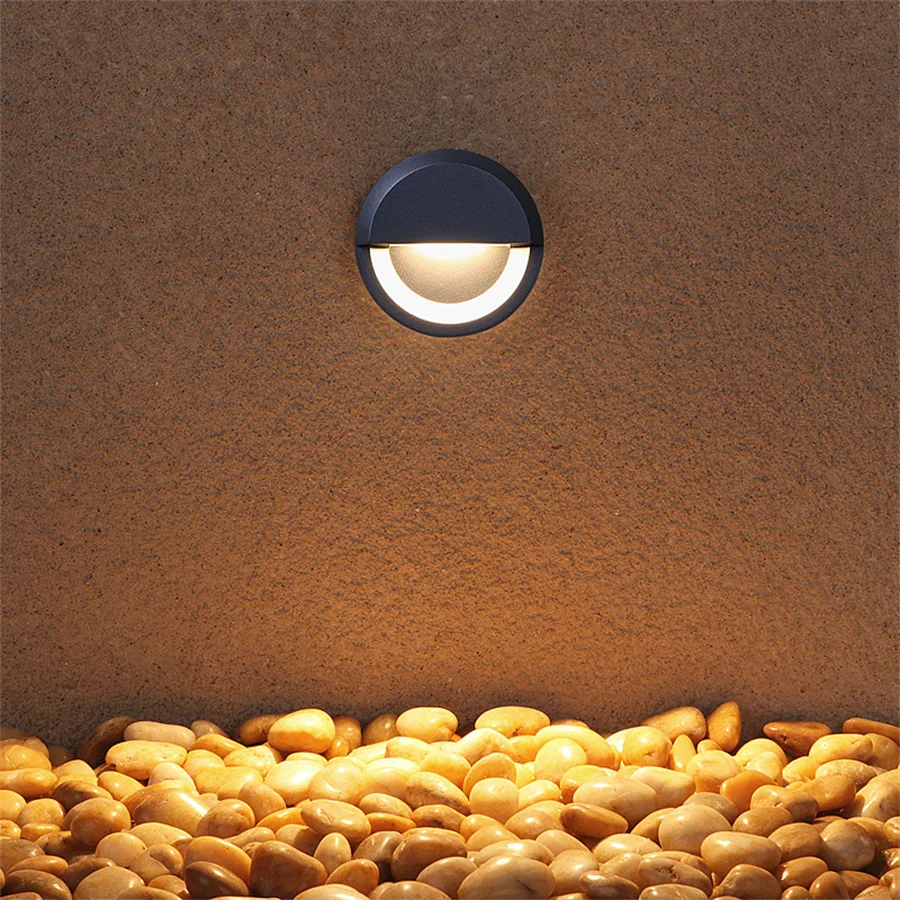 3/6/10W Outdoor LED Stair Light Surface Mounted Step Light Waterproof Wall Corner Lamp Outside Footlight Staircase Wall Lamp