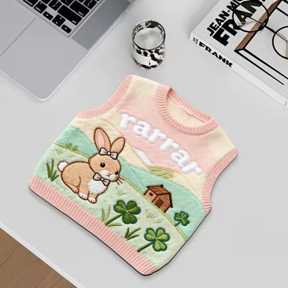 

Милый кролик, розовый и интересный коврик для мыши, милый вязаный свитер, печать высокой четкости, утолщенный резиновый материал.