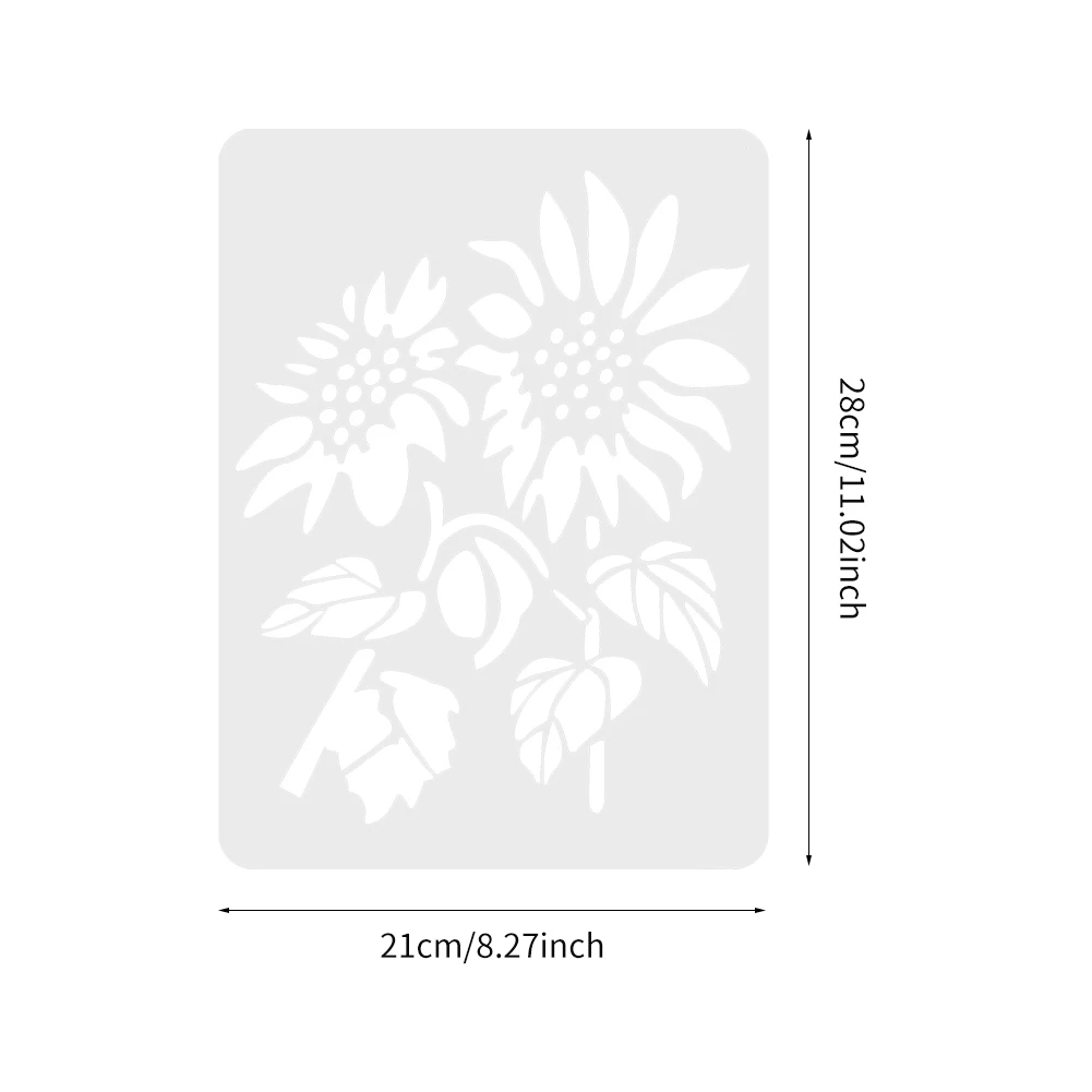 Translúcido PET Girassol Pintura Animal Stencil, Móveis DIY Craft, Graffiti reutilizáveis, modelo de desenho, a lenha, 11pcs