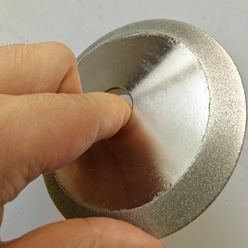Diamant-SDC-Schleifscheibe, doppelte Hypotenuse, galvanisiert, für Hartmetallspitzen, Sägeblattzähne, Stahl, 70mm/100mm/125mm Schleifscheibe – Detail 2