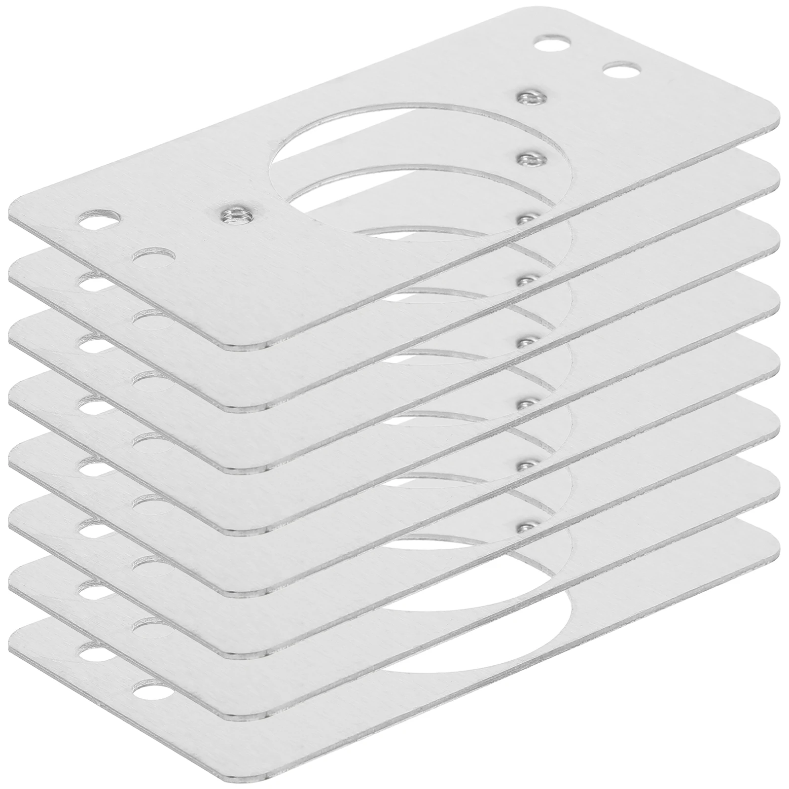 

8 Pcs Spherical Lock Fixing Piece Door Latch Reinforcement Plate Front Fixed Guard Stainless Steel Travel