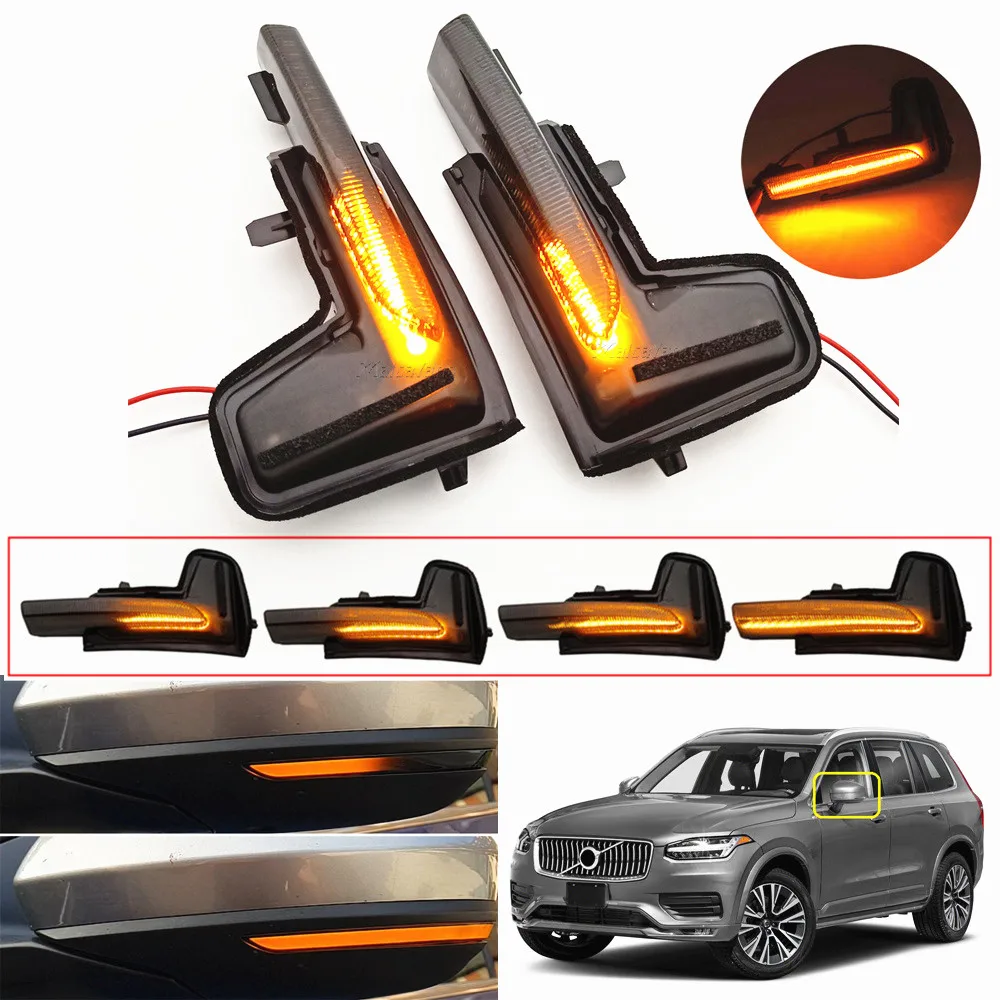 

LED Side Mirror Indicator Repeater Dynamic Indicator Blinker Light For Volvo XC90 II MK2 XC60 V90 S90 T5 T6 T8 2017-2020 2021