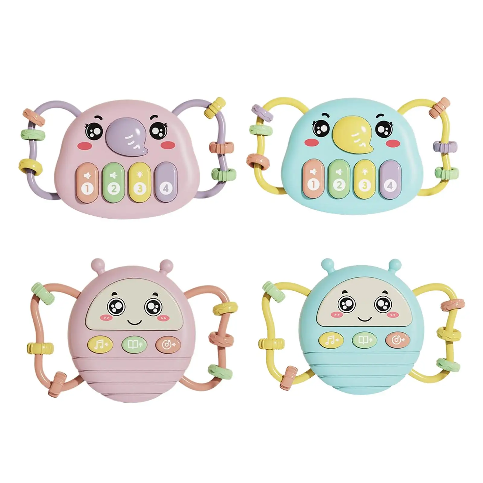 

Early Educational Musical Toys Sensory Games Cute Nightlight Handbell for Girls Boys Baby