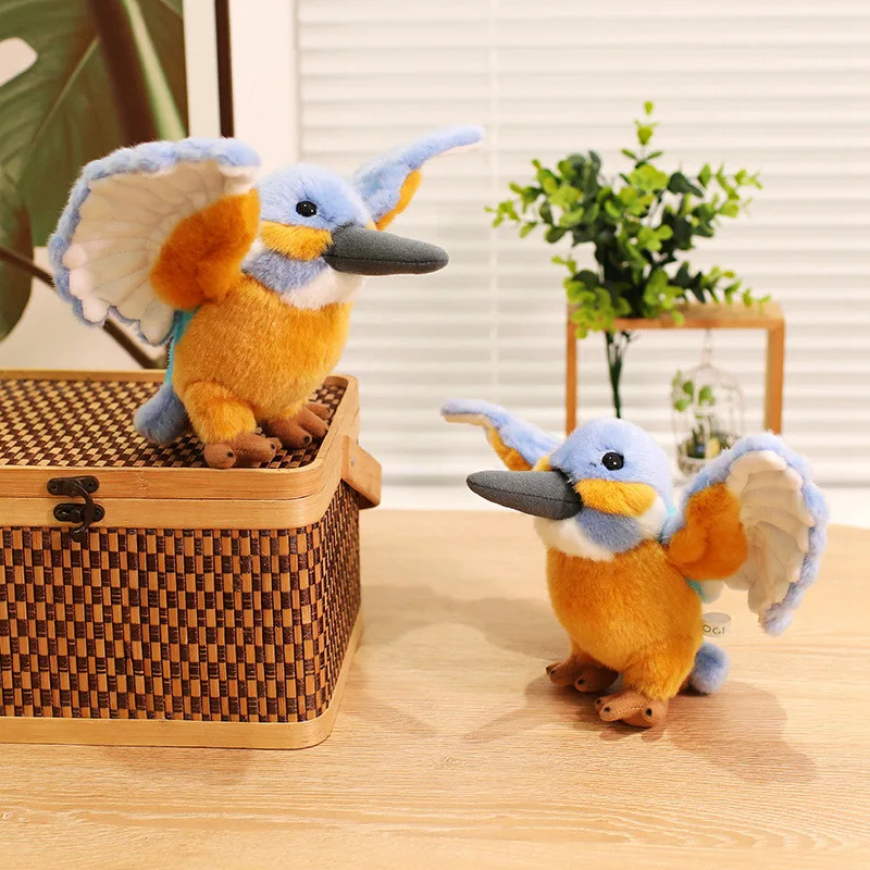 Kingfisher Plush Toy Lifelike Alcedo Plushie Hummingbird Peluche Realistic Budgie Stuffed Animal Simulation Doll Gifts