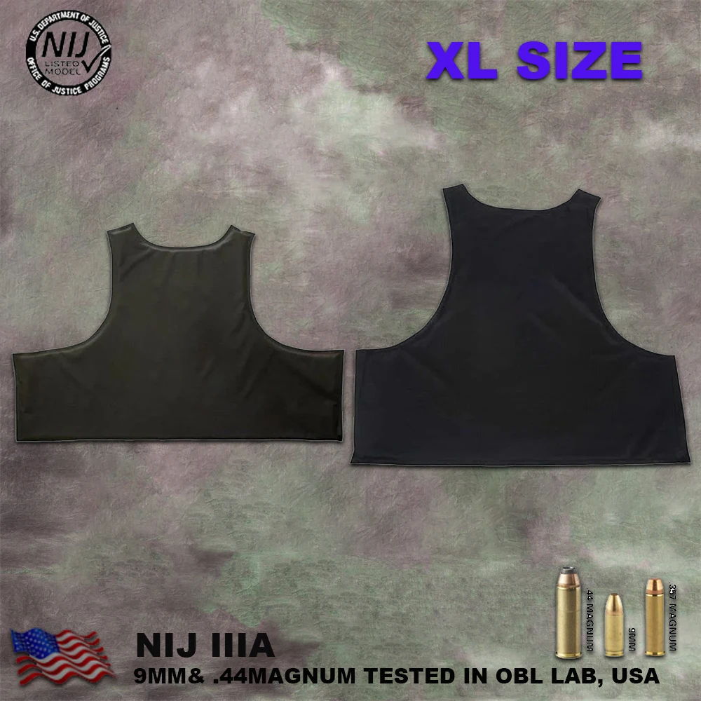 2 Pieces Front&Back Custom NIJ IIIA 3A 9MM .44 PE XL Size BulletProof Plate Eagle Ballistic Soft Inserts Panel For Tactical Vest