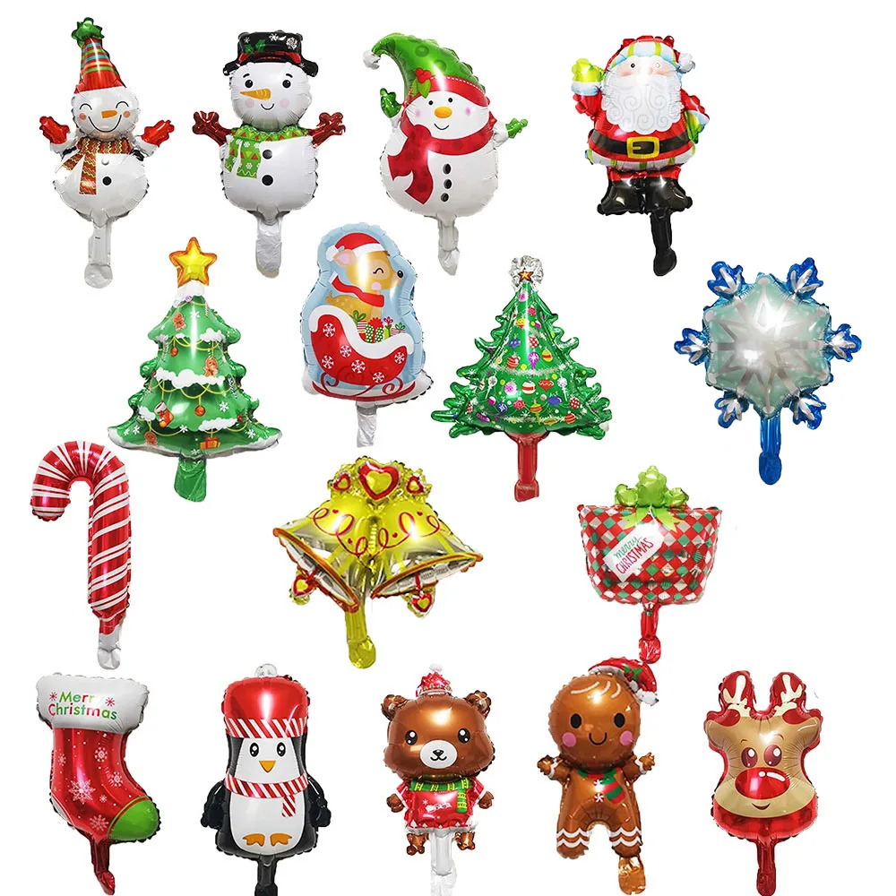 

10pcs Christmas Aluminum Foil Balloons Snowman Santa Claus Foil Balloon Kids Toys Festival Party Decoration Xmas New Year Gift