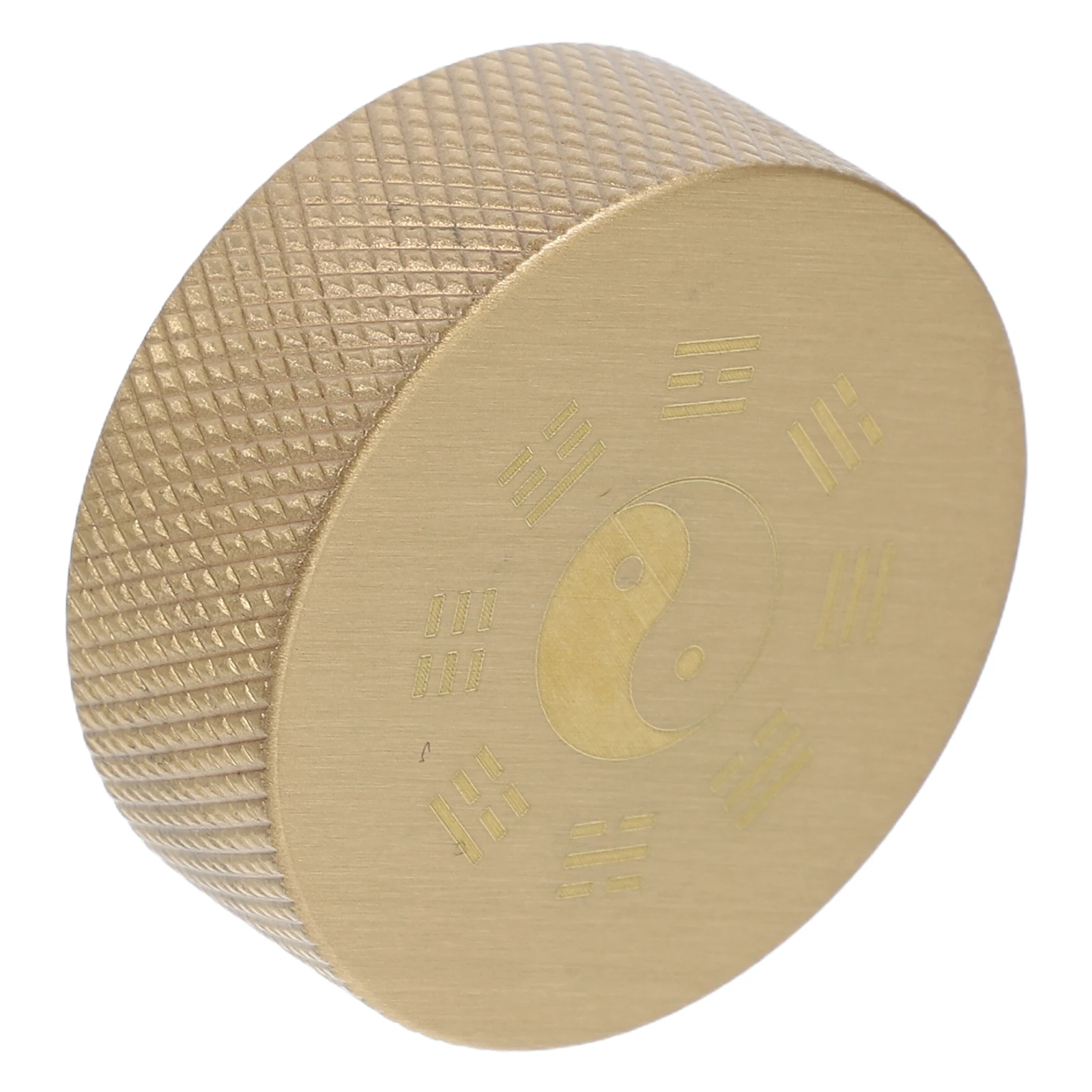 

Brass Bagua Paperweight Heavy Decorative Metal Paperweights Golden Office Desk Accessories Round Block Design Solid Brass