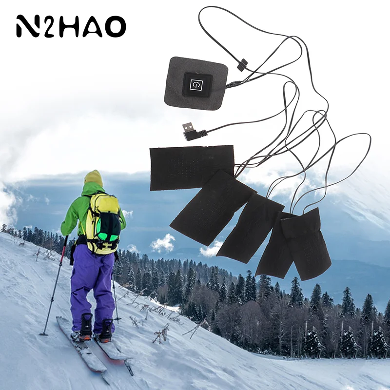 

Набор из 5 листов, USB куртка с электрическим подогревом, теплый зимний жилет с подогревом, подушечки для одежды с подогревом «сделай сам»