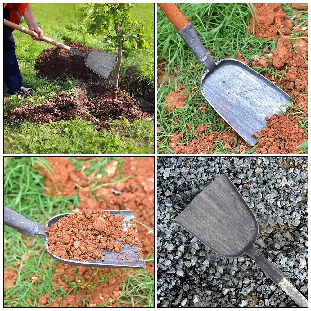 

Большая стальная лопата для угля, износостойкая, для очистки от золы из камина, печи, котлов, для дома и сада, ручная лопата