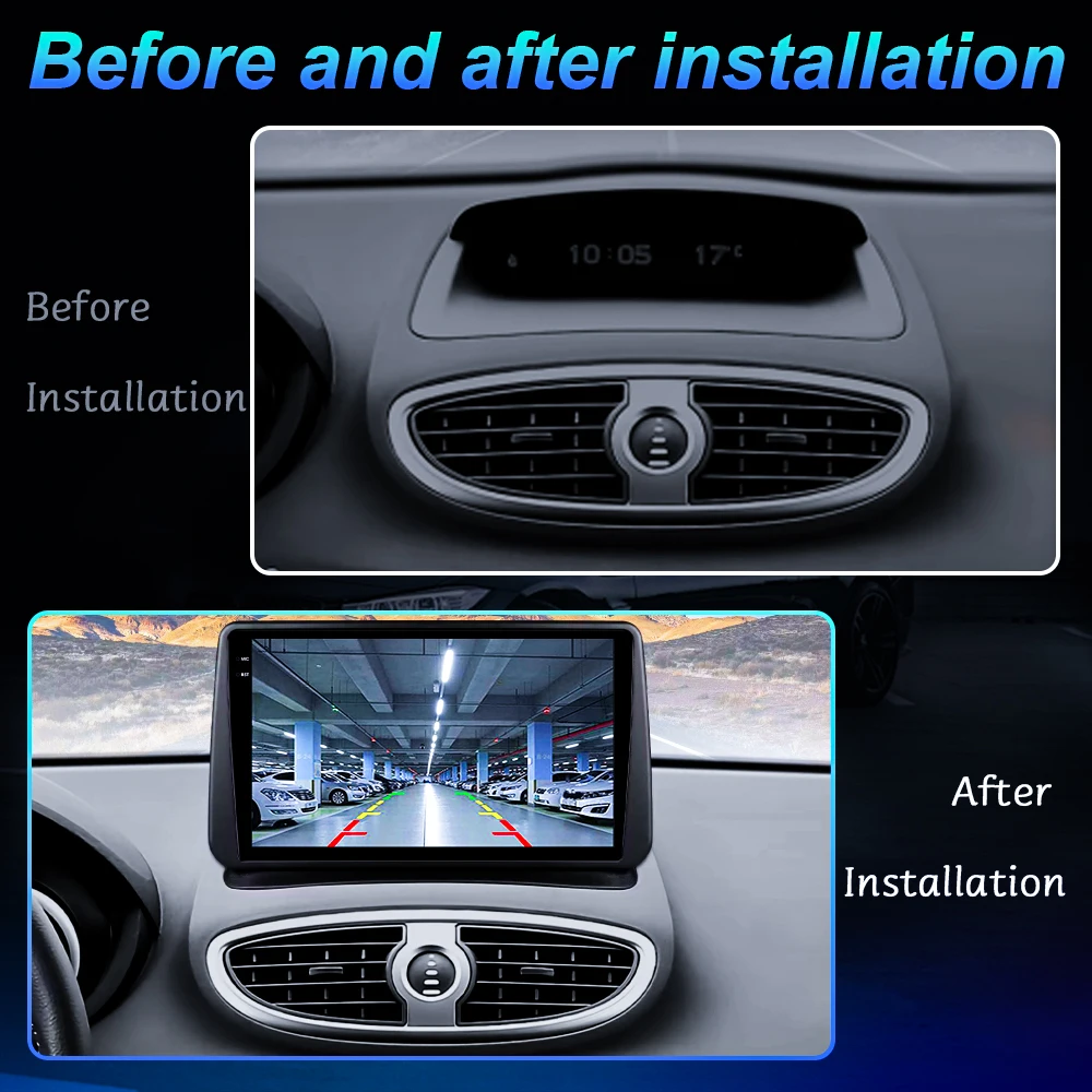 Android Auto Carplay For Renault Clio 3 Clio3 2005 - 2014 2 Din Car Radio Stereo Multimedia Player Touch Screen QLED Screen Wifi