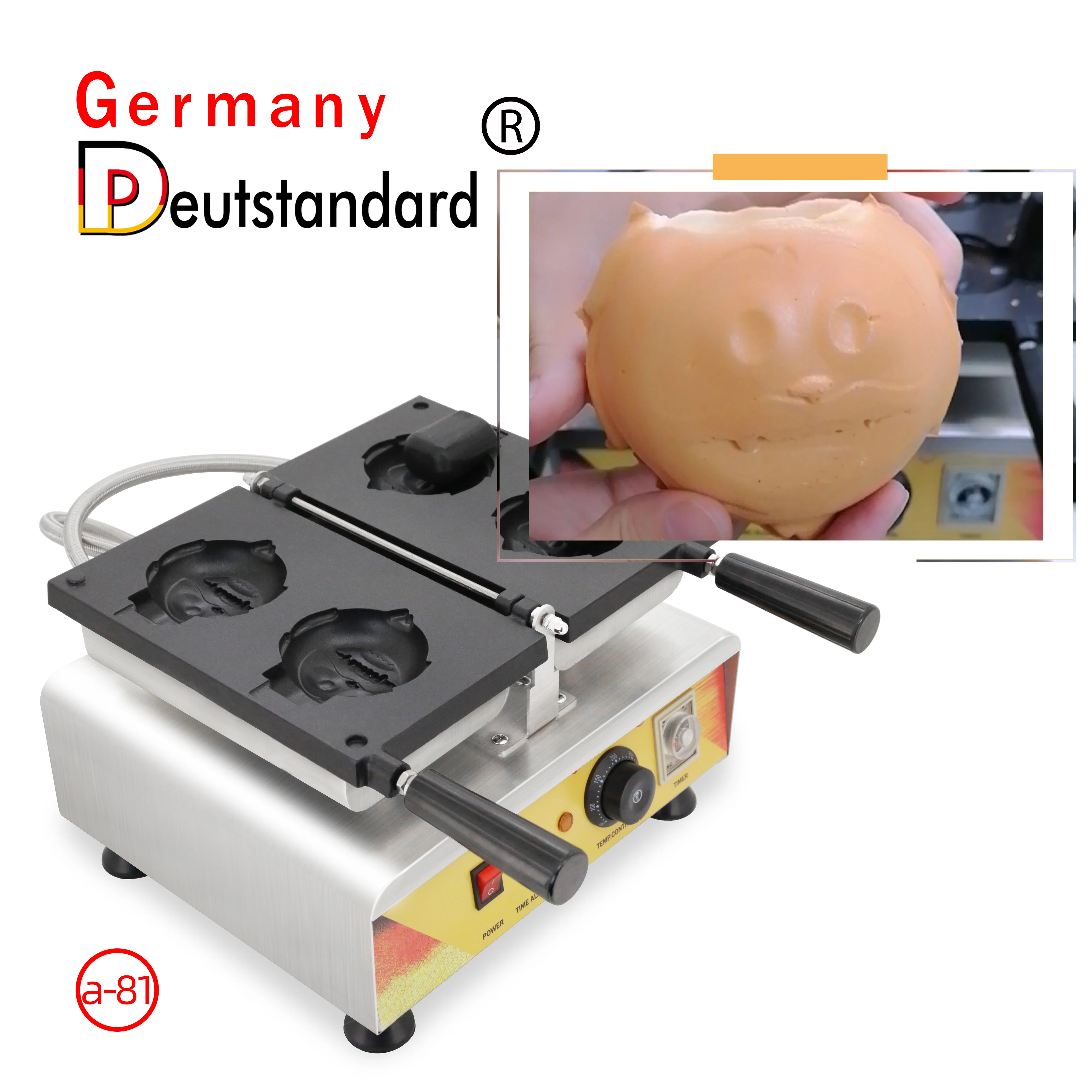 Ice Cream Cartoon Monkey Waffle Maker with Factory Price