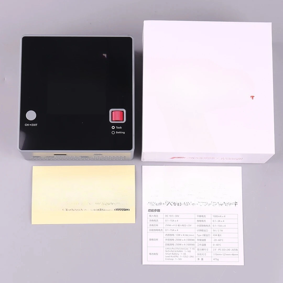 F6 Quad-Channel Smart Charger 1000W 4x15A for Lipo LiIon NiMH Batteries with USB 45W Type-C Balance Charger Discharger