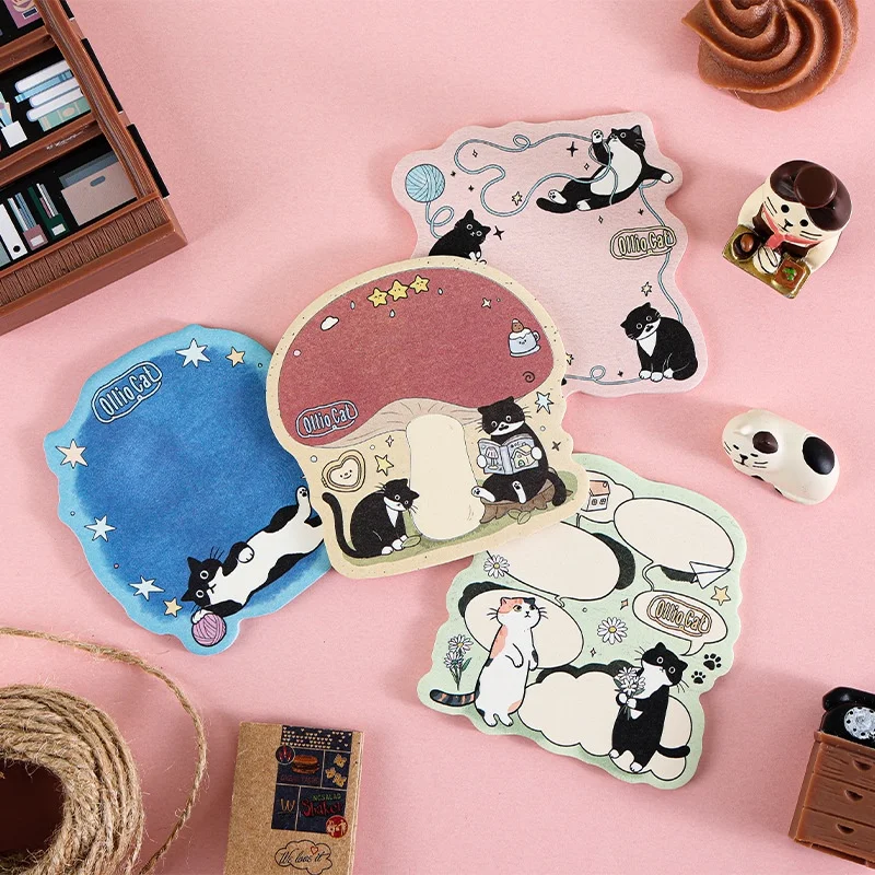 24pcs/lot Kawaii Cat Memo Pad Sticky Notes Cute Stationery Label Notepad Planner Sticker Post School Supplies