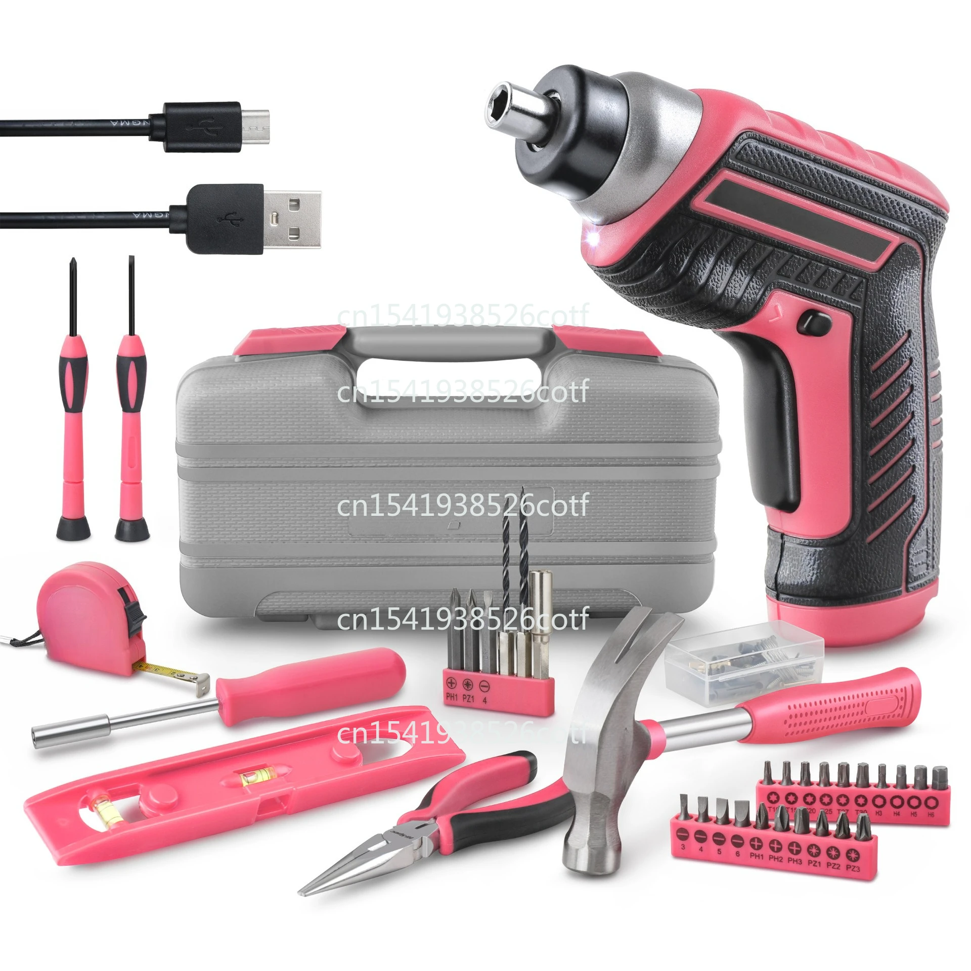 

Набор из 35 предметов: электрическая отвертка 4В с USB-питанием, набор инструментов для дома и ремонта