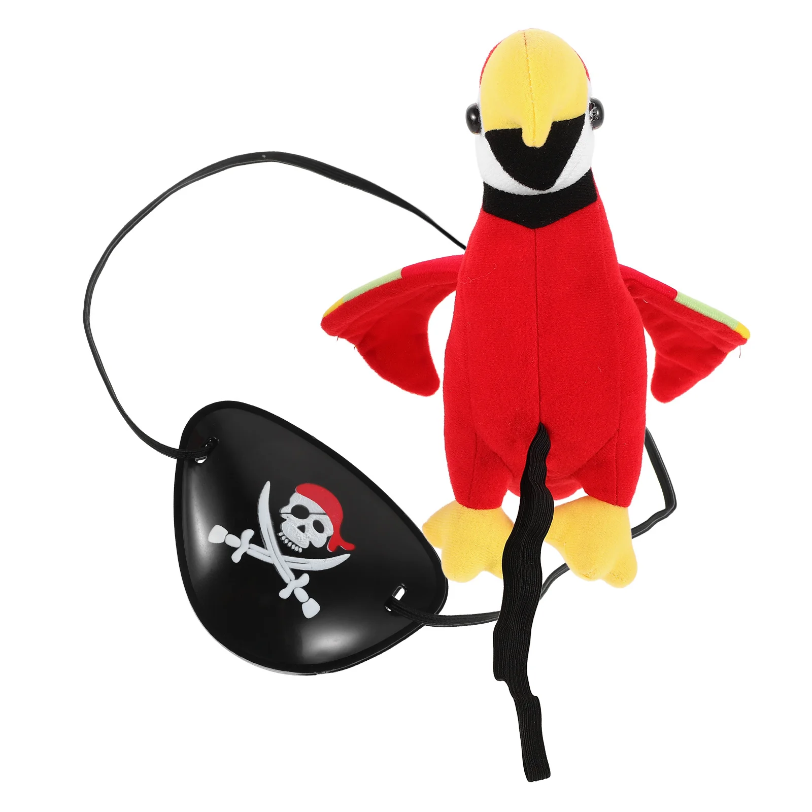 Ensemble d'accessoires de Cosplay Pirate, 1 ensemble, fourniture de fête d'halloween, masque pour les yeux de perroquet en peluche, accessoire de Costume, déguisement de jeu de rôle