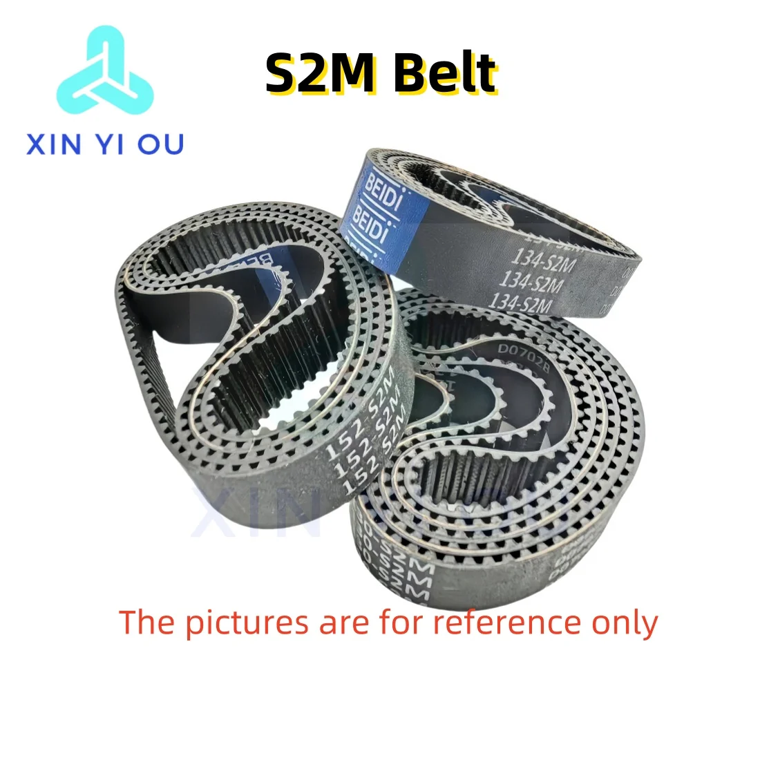 S2M Belt 572-3828mm Length Width 4/6/10/15mm STS S2M Closed-loop Synchronous Rubber Timing Belts