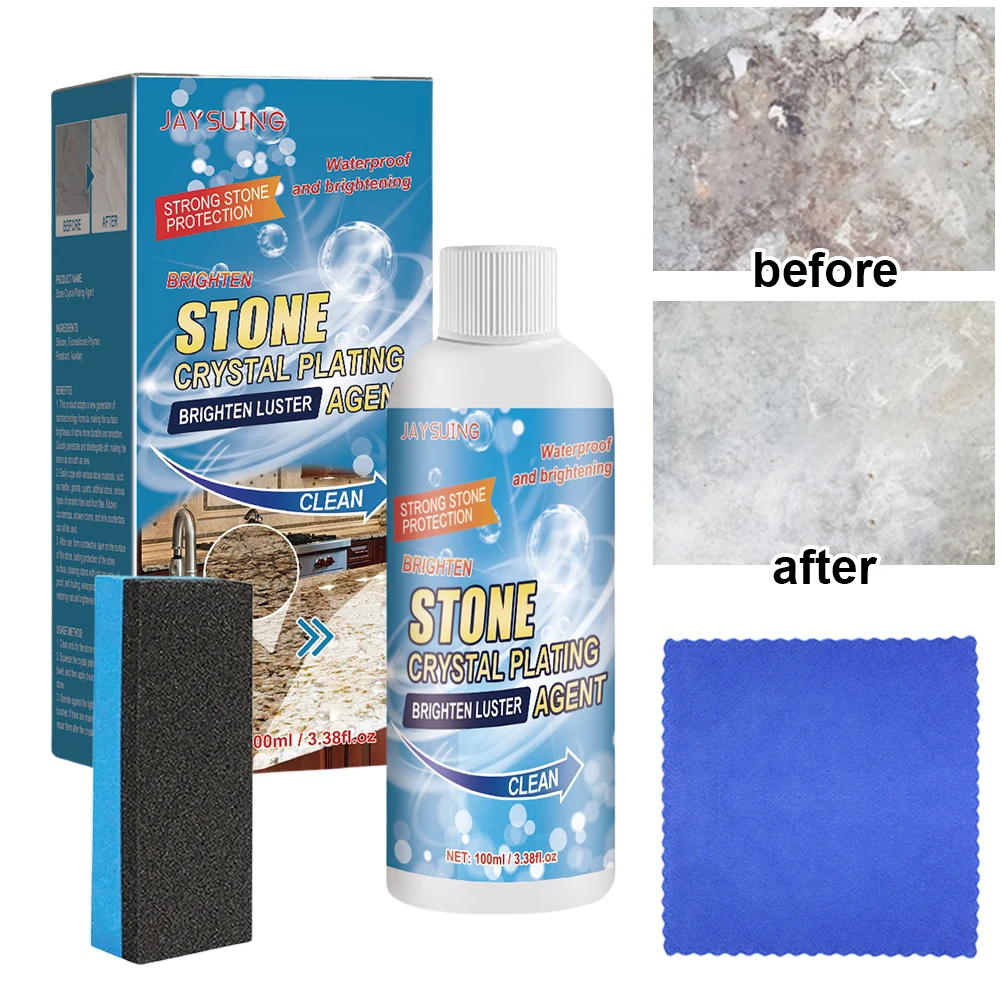 Stone Crystal Plating Agent Stone Crystal Plating Brighten Luster Agent Stone Stain Remover Cleaner Marble Crystal Plating Agent