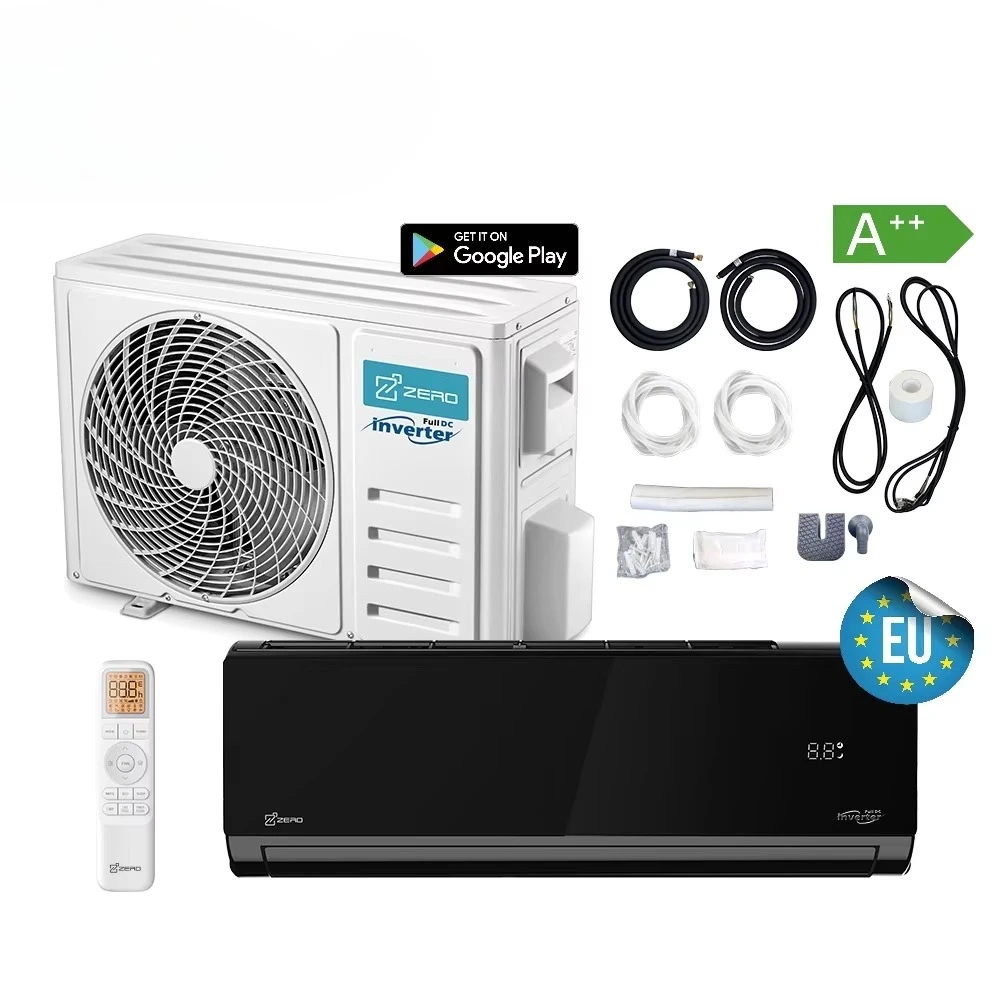 Bomba de calor R32 9000 12000 18000 24000 Btu Aire acondicionado tipo pared Inteligente Nueva eficiencia A++ Mini aire acondicionado dividido