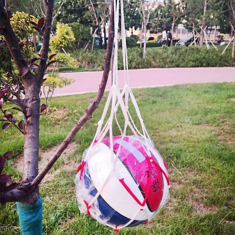 バレーボール バスケットボール フットボール スポーツ ポータブル ナイロン ラージ ネット バッグ ボール フィットネス機器 アウトドア スポーツ フットボール バッグ キャリング N